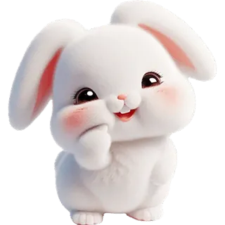 ☺️ d33add0b Hase, Kaninchen, süß, Tier, kawaii, Cartoon, Aufkleber telegram sticker