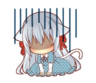 😱 22e5eff0 动漫, 猫娘, Q版, 可爱, 卡哇伊, 贴纸 telegram sticker