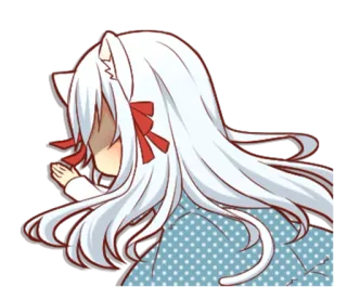 💀 352e43f1 猫, 动漫, 卡哇伊, 可爱, 猫 telegram sticker