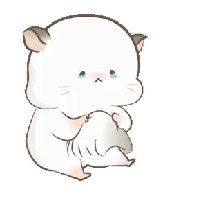 😭 9e19304a hamster, triste, fofo, desenho animado, animal, mamífero whatsapp sticker