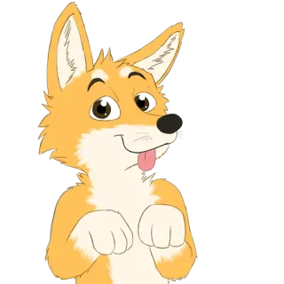 😛 44c28e94 corgi, chien, animal, animal de compagnie, dessin animé, mignon, drôle telegram sticker