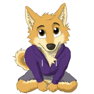 🐾 9eba37a1 Furry, Animal, Dessin animé, Mignon, Personnage, Anthropomorphe, Chien, Loup telegram sticker