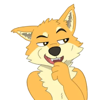 😏 b0be2bc6 chien, dessin animé, animal, animal de compagnie, mème, furry telegram sticker