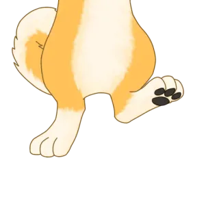 🐺 dd4d988f chien, patte, animal, animal de compagnie, dessin animé, autocollant telegram sticker
