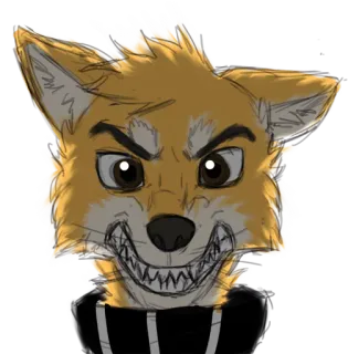 😡 de4155ac renard, furry, animal, dessin animé, dessin, croquis, en colère telegram sticker