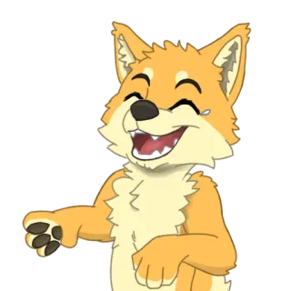 😂 ffa21747 chien, dessin animé, drôle, rire, animal, mème telegram sticker