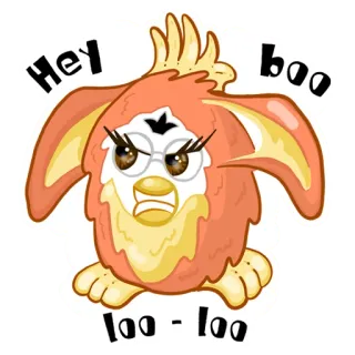 😡 ed92bd02 Hey boo
loo-loo sticker, cartone animato, furby, carino, arrabbiato, personaggio telegram sticker