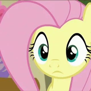 🤨 224a8024 Fluttershy My Little Pony poney, dessin animé, équidé, amitié, animé whatsapp sticker