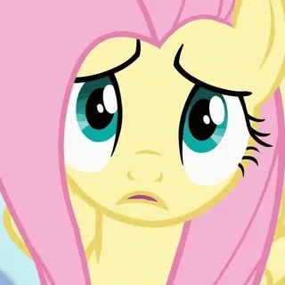 😔 d7c4384e Fluttershy My Little Pony Poney, Dessin animé, Triste, Mignon, Animé whatsapp sticker