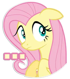 👀 a6598212 Fluttershy My Little Pony cartoon, pony, vriendschap, dier, schattig, personage, geel, paard telegram sticker