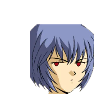 😕 0a733755 Rei Ayanami Neon Genesis Evangelion anime, rei ayanami, evangelion, manga, character telegram sticker