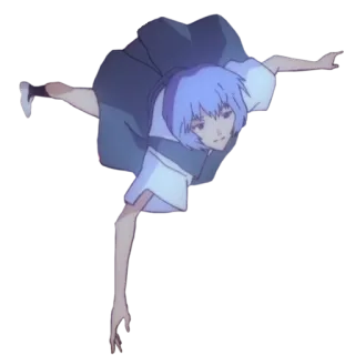 🙂 4975c0cd Rei Ayanami Neon Genesis Evangelion anime, rei ayanami, evangelion, character, illustration telegram sticker