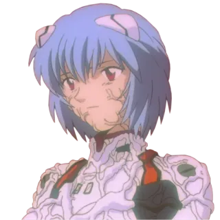 😶 59878d60 Rei Ayanami Neon Genesis Evangelion anime, rei ayanami, evangelion, eva, character telegram sticker