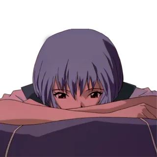 😔 829cc627 Rei Ayanami Neon Genesis Evangelion anime, rei ayanami, neon genesis evangelion, sad, girl telegram sticker