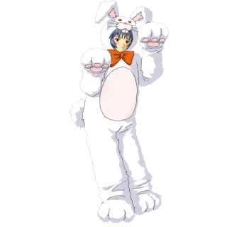 😽 9388bb9c Rei Ayanami Neon Genesis Evangelion anime, bunny, rei ayanami, evangelion, character, costume telegram sticker