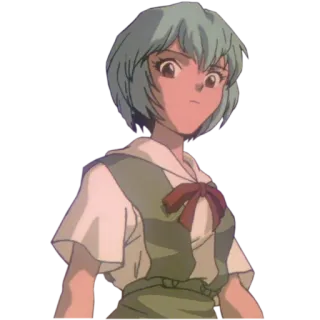 😐 95d59144 Rei Ayanami Neon Genesis Evangelion anime, rei ayanami, evangelion, character, girl telegram sticker