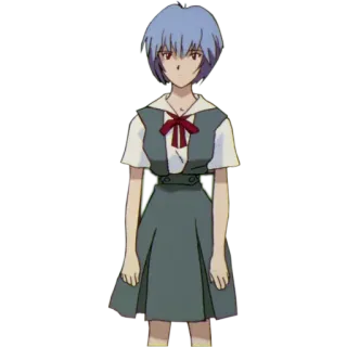 🙂 efcc6974 Rei Ayanami Neon Genesis Evangelion anime, rei ayanami, evangelion, character, girl telegram sticker