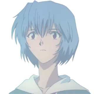 😟 f578c4bd Rei Ayanami Neon Genesis Evangelion anime, rei ayanami, evangelion, character, japanese animation telegram sticker