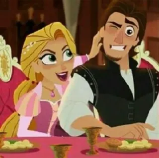 🖇 1bb57c13 Rapunzel Tangled cartoon, characters, fantasy, friends, fun, smile, cheerful whatsapp sticker