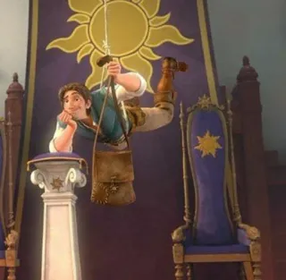 🖇 7c2a27cc Flynn Rider Tangled disney, tangled, flynn rider, rapunzel whatsapp sticker