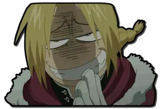😈 1510a67d Edward Elric Fullmetal Alchemist Anime, Dessin animé, Manga, Drôle, Personnage, Fullmetal Alchemist, Edward Elric telegram sticker