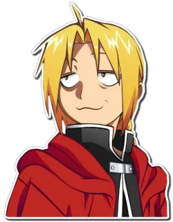 😌 6933130b Edward Elric Fullmetal Alchemist Anime, Manga, Fullmetal Alchemist, Edward Elric, Drôle, Loufoque, Personnage telegram sticker