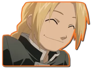 😊 84b087dc Edward Elric Fullmetal Alchemist Anime, Manga, Personnage, Fullmetal Alchemist, Edward Elric telegram sticker