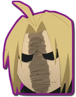 😑 b8498a1b Edward Elric Fullmetal Alchemist animé, manga, Fullmetal Alchemist, Edward Elric, triste, pleurs telegram sticker