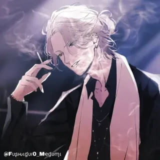 🚬 b2ca7033 Megumi Fushiguro @Fushiguro_Megumi Anime, Fumo, Sigaretta, Manga, Fanart telegram sticker