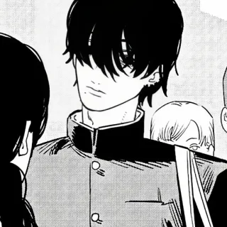 🖤 0cfd7eef Aki Hayakawa Chainsaw Man 애니메이션, 만화, 체인소 맨, 하야카와 아키, 캐릭터 telegram sticker