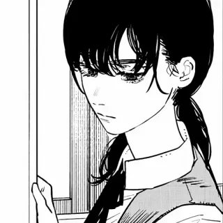 🖤 c7907d20 Asa Mitaka Chainsaw Man 애니메이션, 만화, 체인소 맨, 미타카 아사, 캐릭터, 여자, 검은 머리 telegram sticker