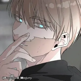 🍫 36006378 @Fushiguro_Megumi anime, karakter, seni, ilustrasi whatsapp sticker