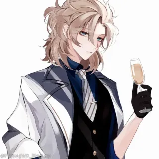 💠 8680890a Albedo Genshin Impact Albedo, Genshin Impact, Anime, Karakter, Video game, Rambut pirang telegram sticker