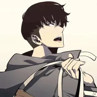 💠 017c4a7b Man, Anime, Man, Sung Jinwoo, Solo Leveling, Personage, Koreaanse anime telegram sticker