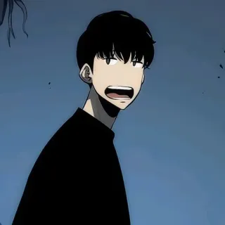 💠 1777fd2b Anime, Manga, Personage, Zwart haar, Man telegram sticker