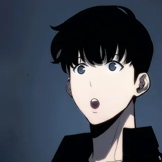 💠 a514278d Anime, Cartoon, Personage, Portret, Solo Leveling, Sung Jinwoo telegram sticker