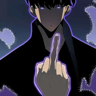 💎 dcd0e25e middelvinger, beledigend, anime, manga, houding telegram sticker