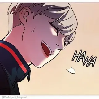 🌩 87e59c49 HAHA tertawa, manga, senyum, pria, kartun telegram sticker