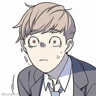 🌩 ee9f7522 pria, takut, terkejut, khawatir, anime, manga, wajah, ekspresi telegram sticker