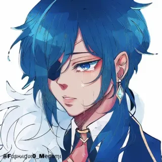 🔲 73b62c29 @Fushiguro_Megumi Аниме, Манга, Фанатское творчество, Иллюстрация, Персонаж, Цифровое искусство telegram sticker