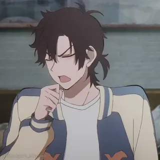 🔗 1ea95398 อนิเมะ, หาว, เสื้อแจ็กเก็ต, ผู้ชาย, เหนื่อย telegram sticker