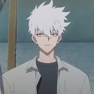 🔗 e648d436 อนิเมะ, ผมขาว, ผู้ชาย, จริงจัง, ตัวละคร telegram sticker