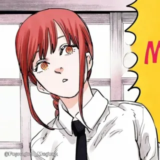 🔮 1b707f4b Makima Chainsaw Man M Anime, Mangá, Makima, Chainsaw Man, Personagem telegram sticker