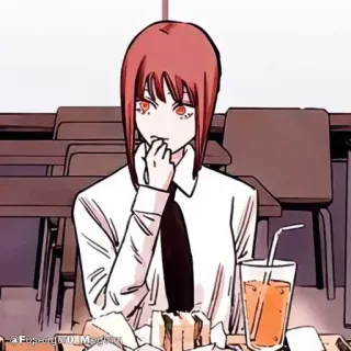 🔮 227c8f89 Makima Chainsaw Man Anime, Desenho animado, Chainsaw Man, Makima, Personagem, Ilustração telegram sticker