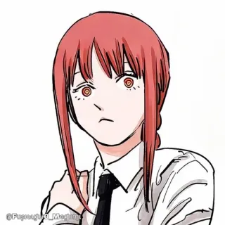 🔮 80dc50d7 Makima Chainsaw Man Anime, Mangá, Chainsaw Man, Makima, Personagem, Ilustração telegram sticker