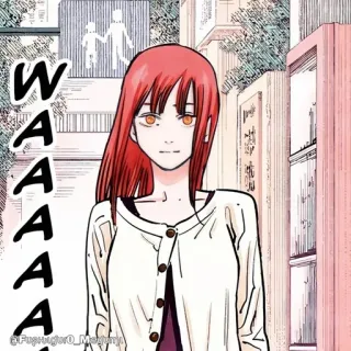 🔮 b3a2f848 Makima Chainsaw Man WAAAAA Anime, Chainsaw Man, Makima, Waaa, Fanart telegram sticker