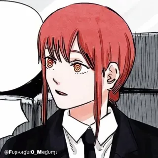 🔮 c7658e1c Makima Chainsaw Man makima, chainsaw man, anime, mangá, personagem telegram sticker