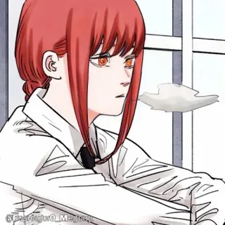 🔮 e99c429b Makima Chainsaw Man Anime, Mangá, Chainsaw Man, Makima, personagem fictício telegram sticker