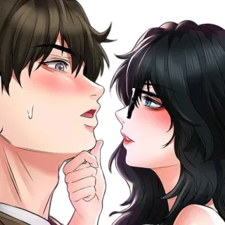 🤗 80ae0d5c pareja, dibujos animados, amor, romance, relación whatsapp sticker