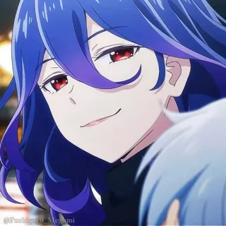 🖤 0534e200 @Fushigir0_Meghmi Anime, Postać, Zadowolony z siebie, Kobieta telegram sticker